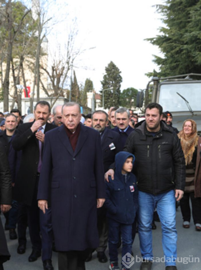 Cumhurbaşkanı Erdoğan şehit cenazesine katıldı