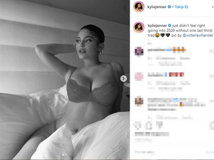 Kylie Jenner kırmızı elbisesiyle büyüledi!