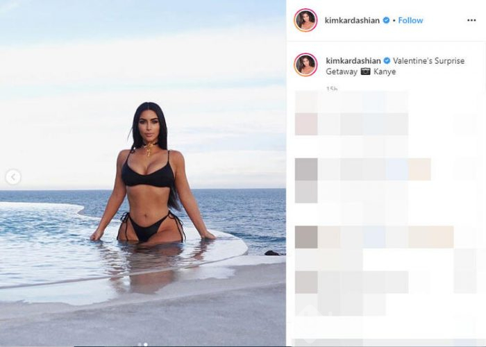 Kim Kardashian bikinili pozlarıyla konuşuluyor!