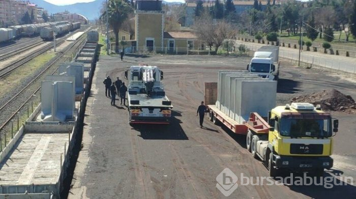 İdlib'e beton blok sevkiyatı yapıldı!