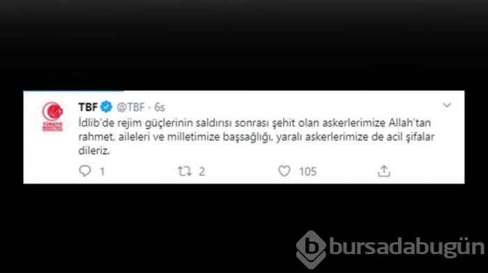 Spor camiasından şehitlerimiz için başsağlığı mesajları!