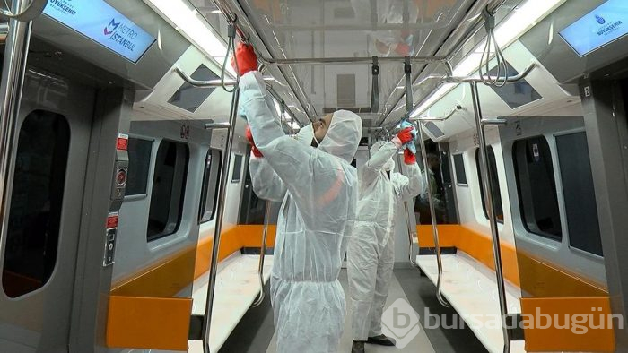 İstanbul metrolarında korona virüs temizliği