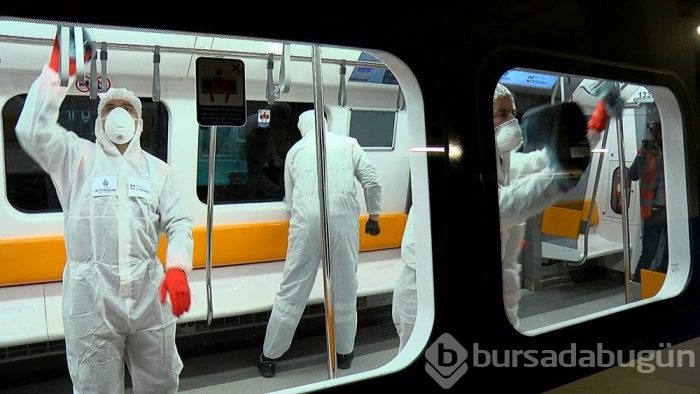 İstanbul metrolarında korona virüs temizliği