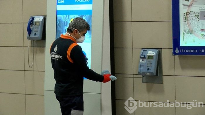 İstanbul metrolarında korona virüs temizliği