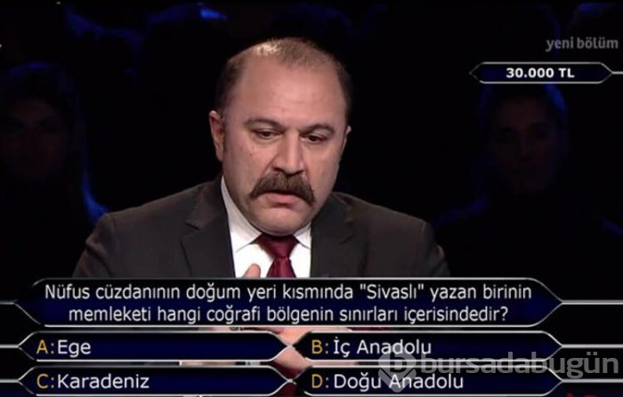 Sevilen bilgi ve kültür yarışmasında şaşırtıcı soru