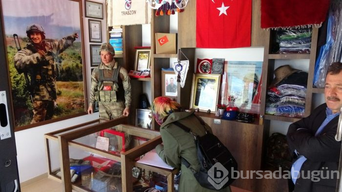 Şehidin evindeki müzeye balmumu heykel