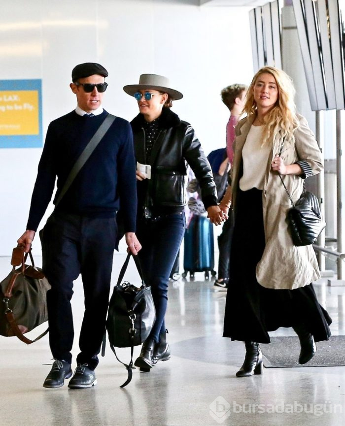 Johnny Depp'den ayrılan Amber Heard sevgilisiyle el ele