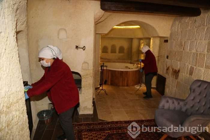 Kapadokya'da dezenfeksiyon çalışması