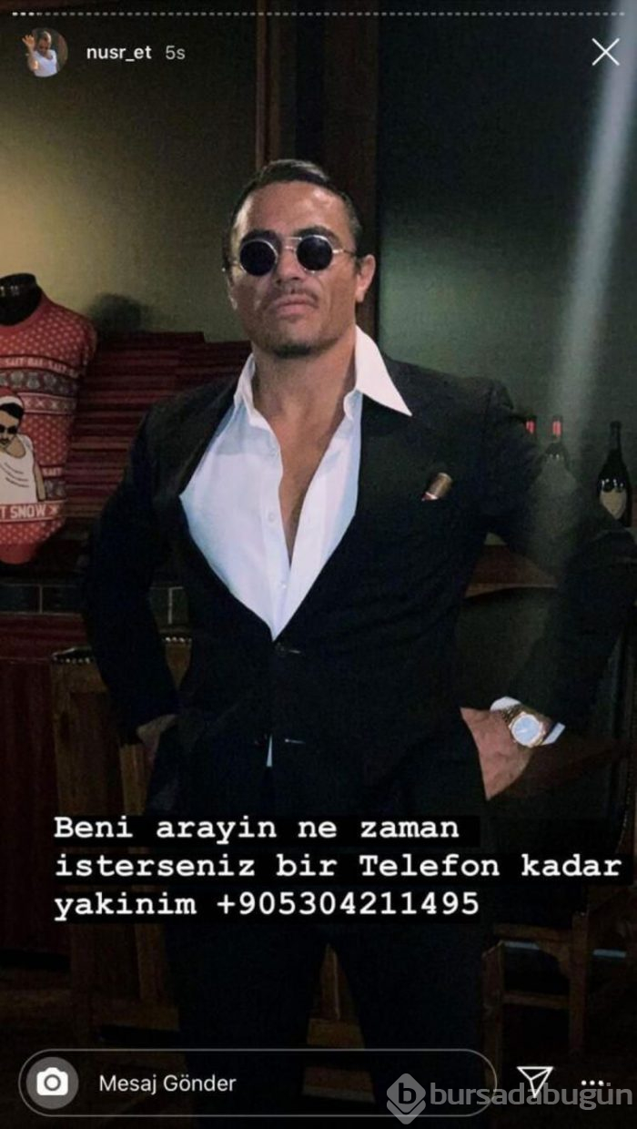 Nusret, instagramdan telefon numarasını paylaştı