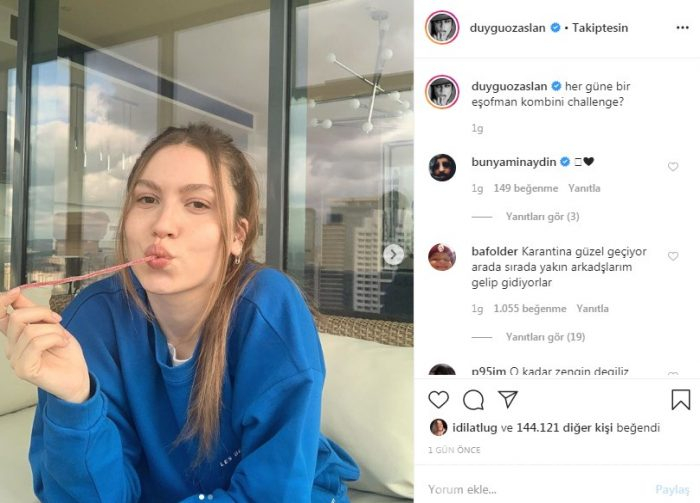 Karantinayı fırsata çevirdi, Duygu Özaslan'a beğeni yağdı!