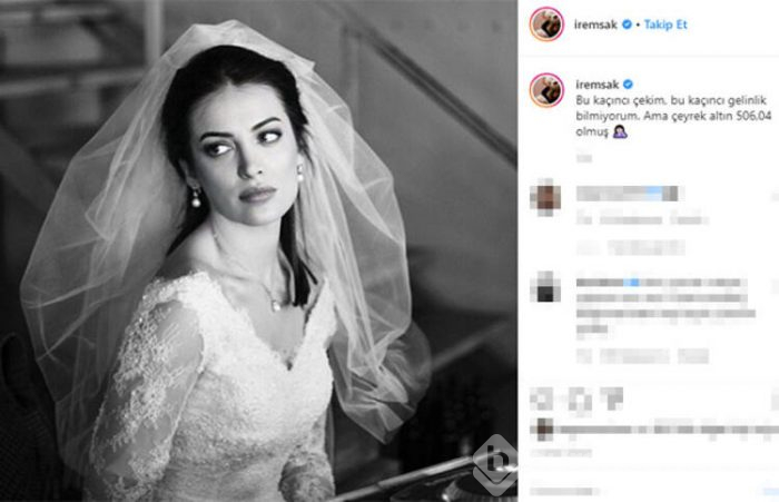 İrem Sak, çeyrek altın paylaşımı yaptı