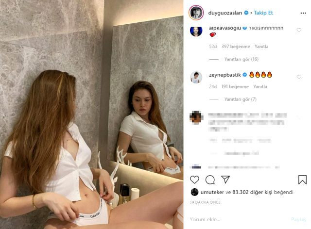 Duygu Özaslan'ın ev hallerine beğeni yağdı
