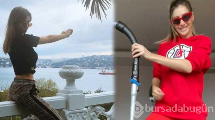 Şeyma Subaşı temizlik yaptı!
