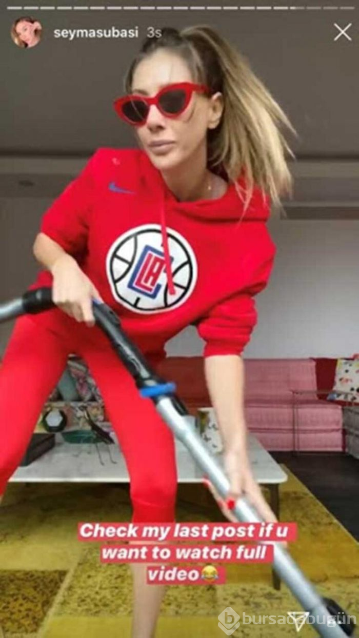 Şeyma Subaşı temizlik yaptı!