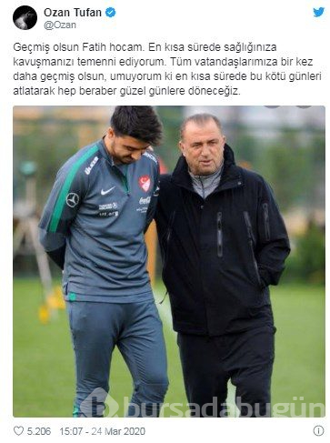 Ozan Tufan'dan Fatih Terim'e duygu dolu mesaj