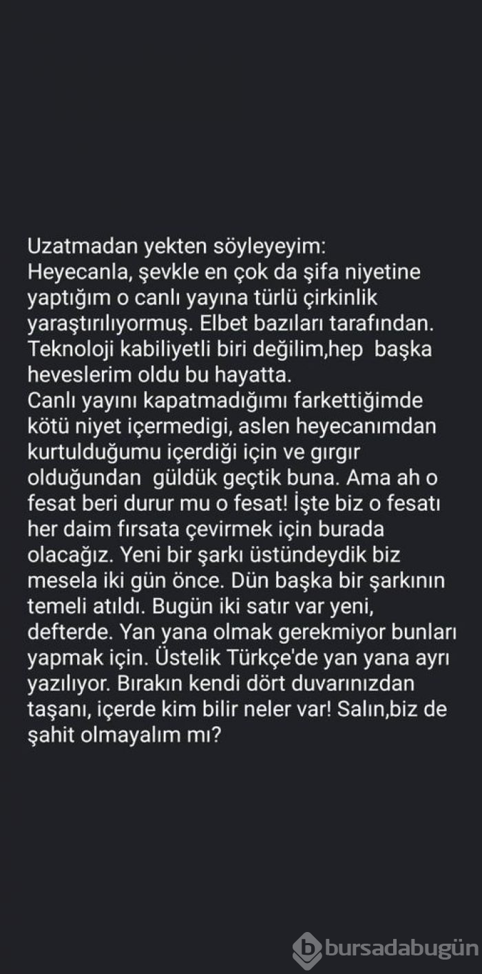 Sıla'dan canlı yayın kazasına açıklama