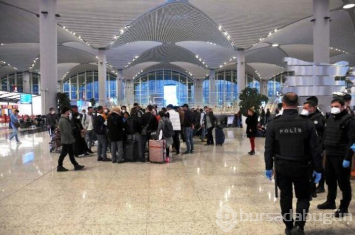 Havalimanı'nda bekletilen yabancı yolcular otobüslerle Karabük'e gönderildi