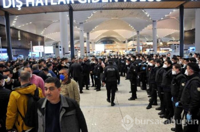 Havalimanı'nda bekletilen yabancı yolcular otobüslerle Karabük'e gönderildi
