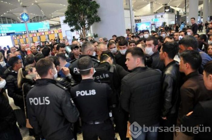 Havalimanı'nda bekletilen yabancı yolcular otobüslerle Karabük'e gönderildi