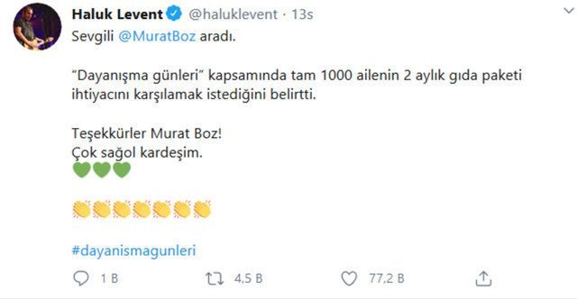 Haluk Levent yardım çağrısında bulundu