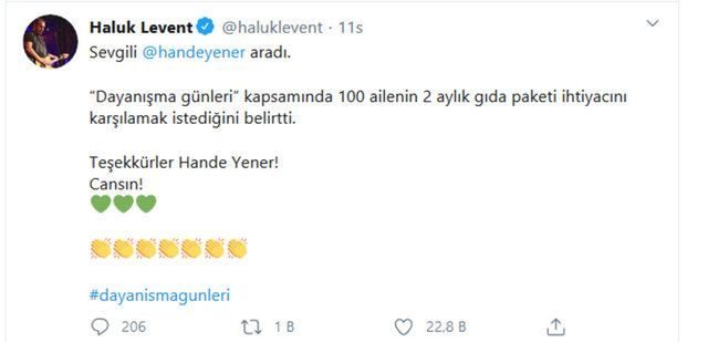 Haluk Levent yardım çağrısında bulundu