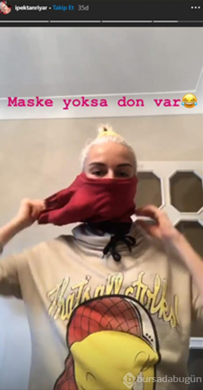 İpek Tanrıyar'dan tuhaf paylaşım! "Maske yoksa don var"