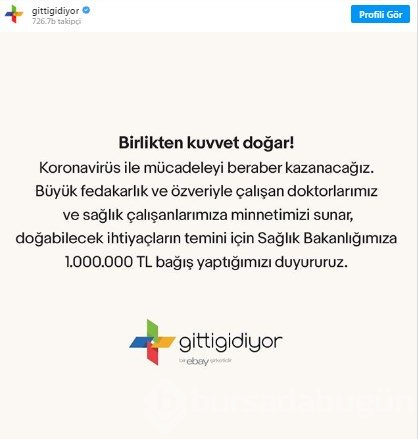 Koronavirüs salgınıyla mücadelede destekçi olan firmalar hangileri?
