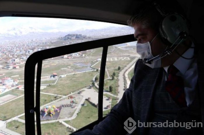 'Koronavirüs' yasaklarına uymayanlara havadan uyarı