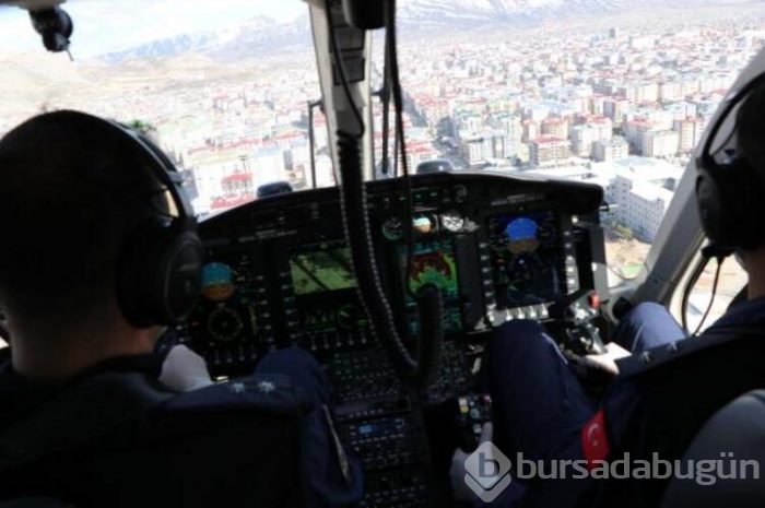 'Koronavirüs' yasaklarına uymayanlara havadan uyarı