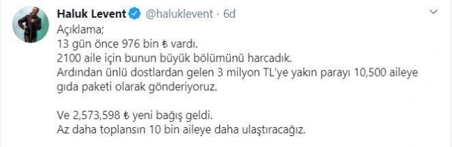 Haluk Levent'ten müjde; 10 bin aileye ...