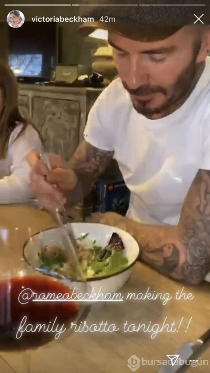 Eski efsane David Beckham mutfaktan çıkamıyor