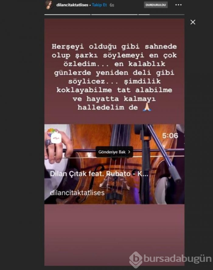 Dilan Çıtak Tatlıses'ten haber var