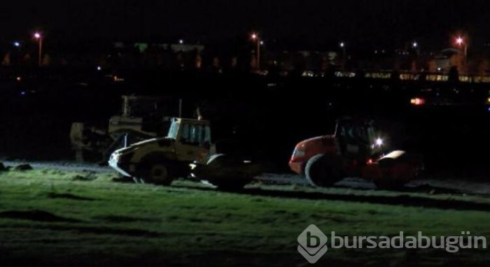 Salgın hastanelerindeki çalışmalar gece de devam etti