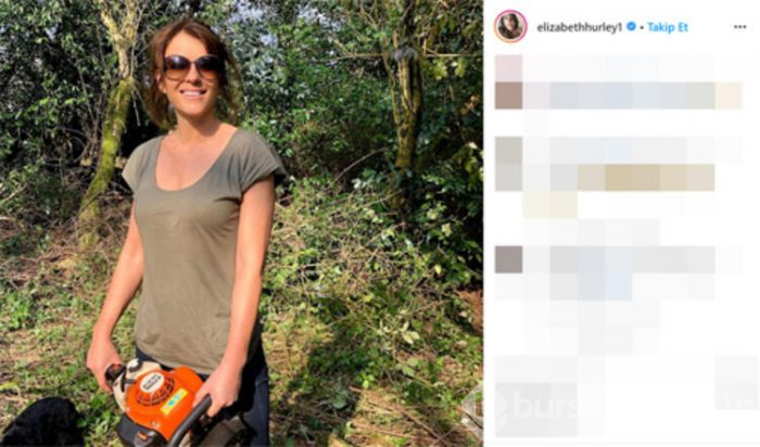 Elizabeh Hurley tuhaf fotoğrafıyla takipçilerini şaşırttı