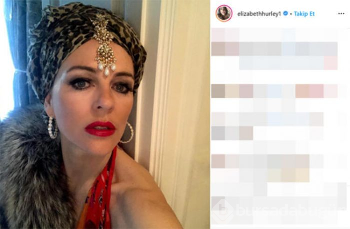 Elizabeh Hurley tuhaf fotoğrafıyla takipçilerini şaşırttı