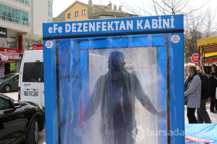 Vatandaş dezenfekte için sıra bekliyor