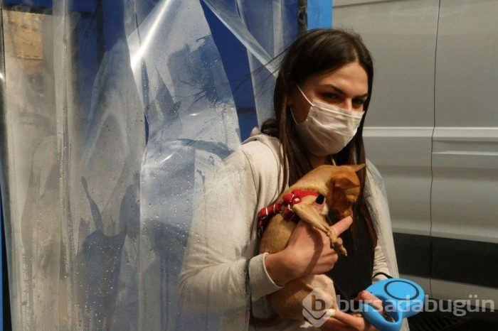 Vatandaş dezenfekte için sıra bekliyor