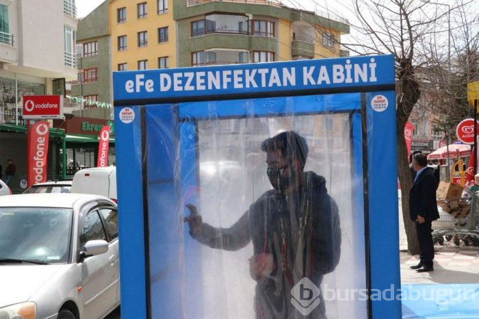 Vatandaş dezenfekte için sıra bekliyor