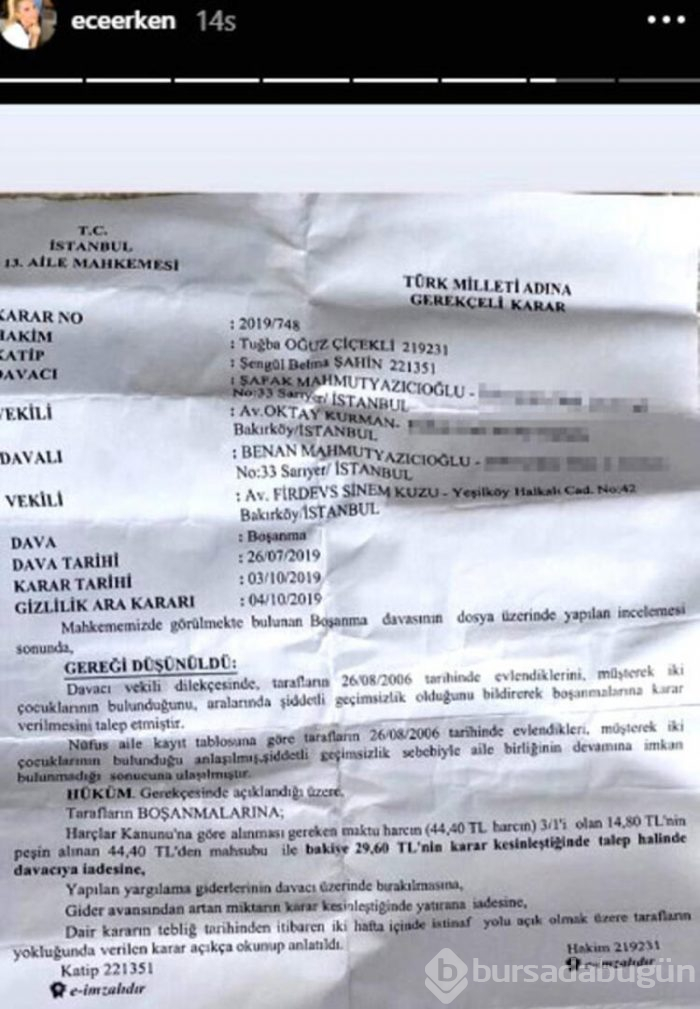 Ece Erken hakkında suç duyurusu!