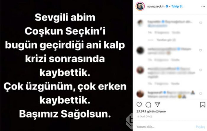 Yavuz Seçkin'in acı günü 