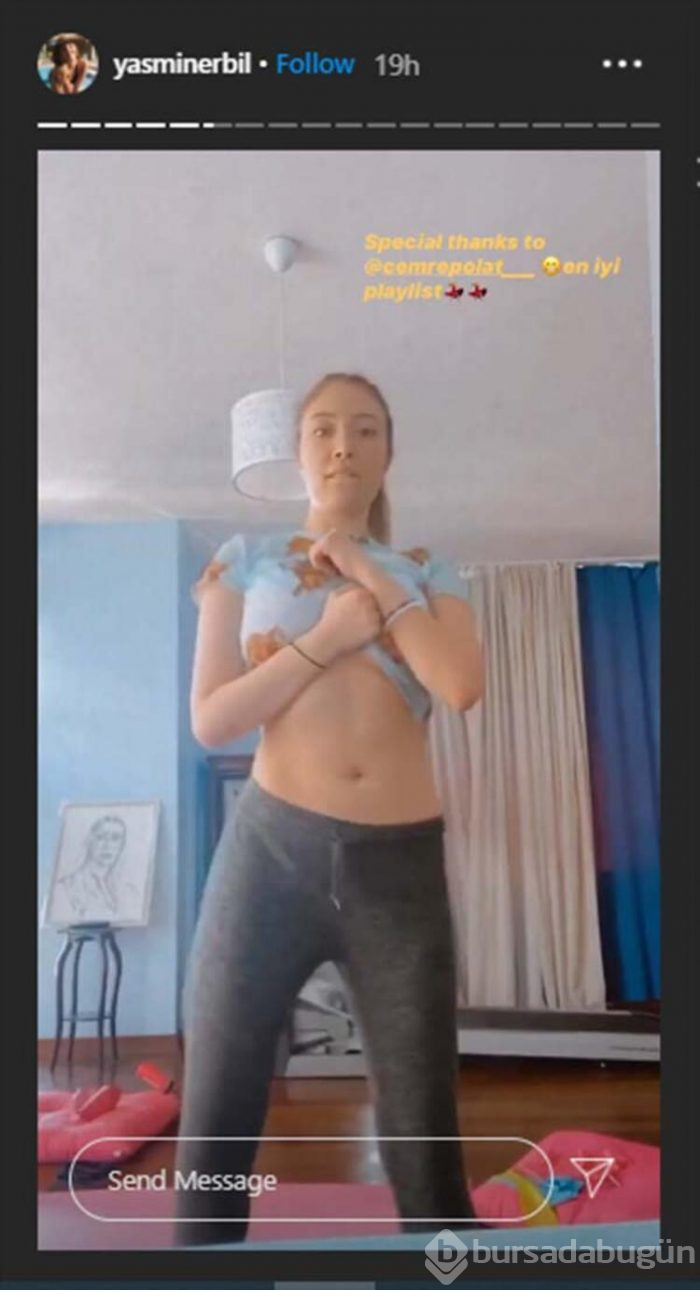 Yasmin Erbil karantinada dans videosu paylaştı