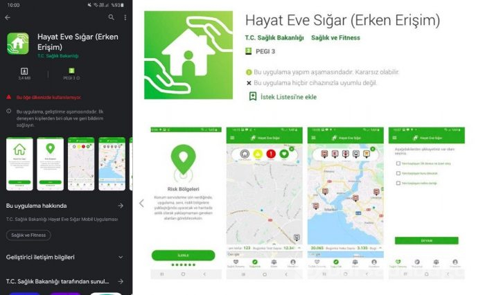 Hayat Eve Sığar resmi uygulaması yayında