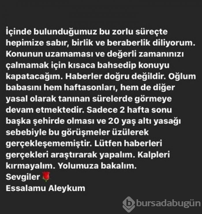 Gamze Özçelik oğlunu göstermiyor mu? 