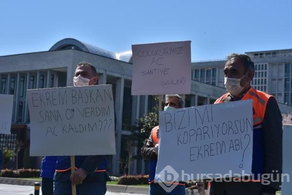 İşçiler İstanbul Büyükşehir Belediyesi önünde eylemde!