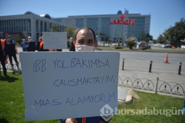 İşçiler İstanbul Büyükşehir Belediyesi önünde eylemde!