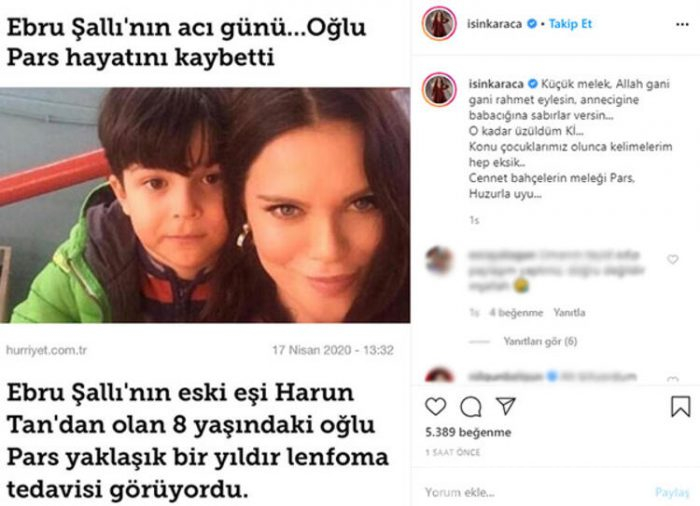 Ebru Şallı'nın oğlu hayatını kaybetti! Baş sağlığı mesajları yağdı...