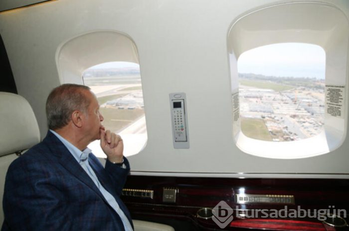 Cumhurbaşkanı Recep Tayyip Erdoğan, hastane inşaatlarını havadan inceledi