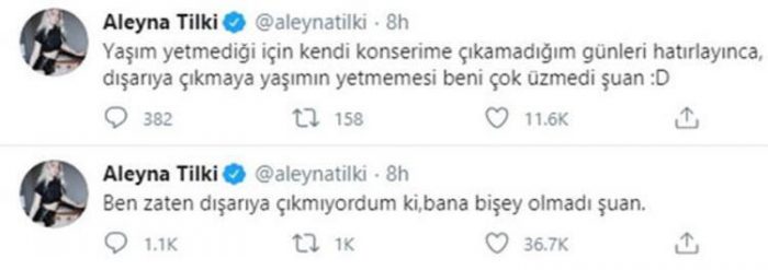 Aleyna Tilki: "Ben yıldız olmak istemiyorum. Gökyüzündeki yıldızlar eskiyorlar."