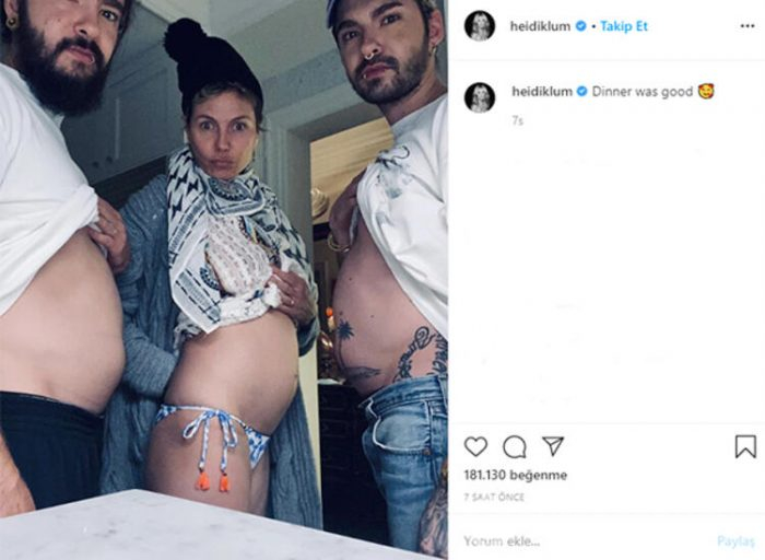 Heidi Klum göbeğini takipçileriyle paylaştı