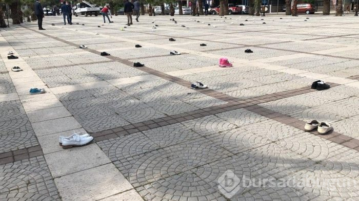 100 çift ayakkabı ile 23 Nisan kutlaması